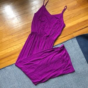 Casual magenta maxi dress (good for short gals!)